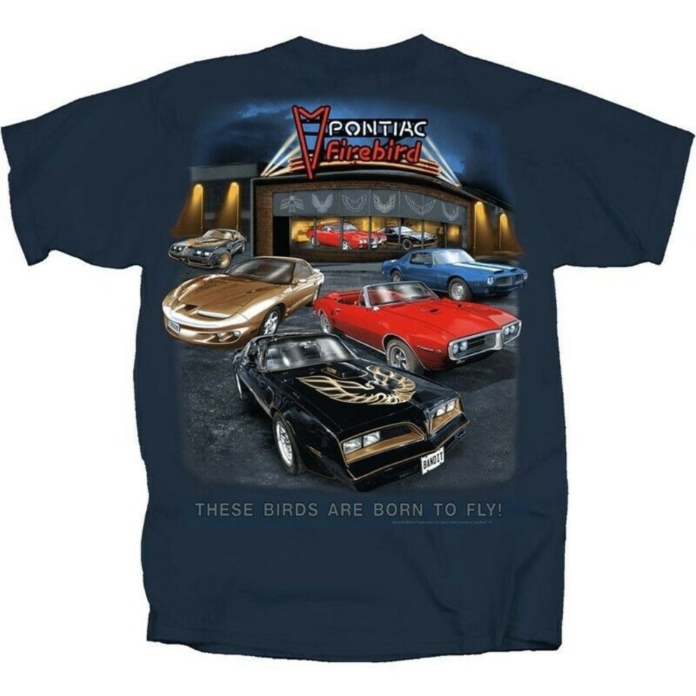 Vintage Pontiac Firebird Showroom Short Sleeve T-Shirt - NEW Fast Ship